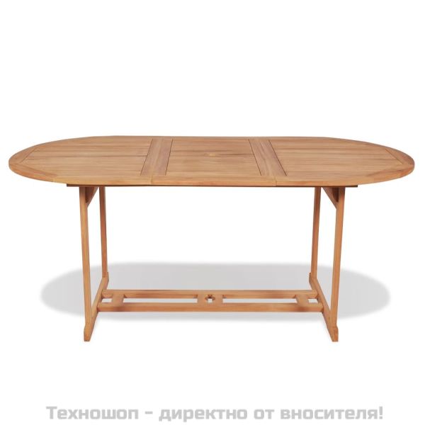 Градинска маса, 180x90x75 cм, тиково дърво масив