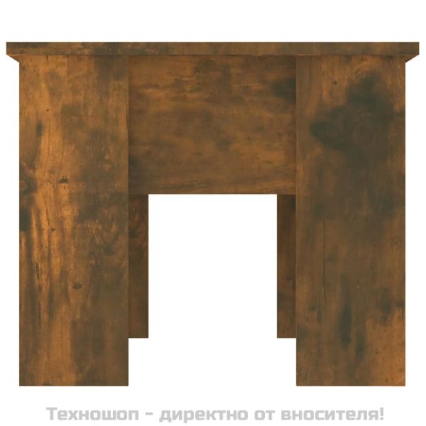 Кафе маса, опушен дъб, 79x49x41 см, инженерно дърво