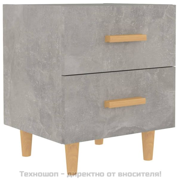 Нощно шкафче, бетонно сиво, 40x35x47,5 см, ПДЧ
