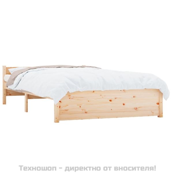 Рамка за легло, дърво масив, 135x190 cм, Double