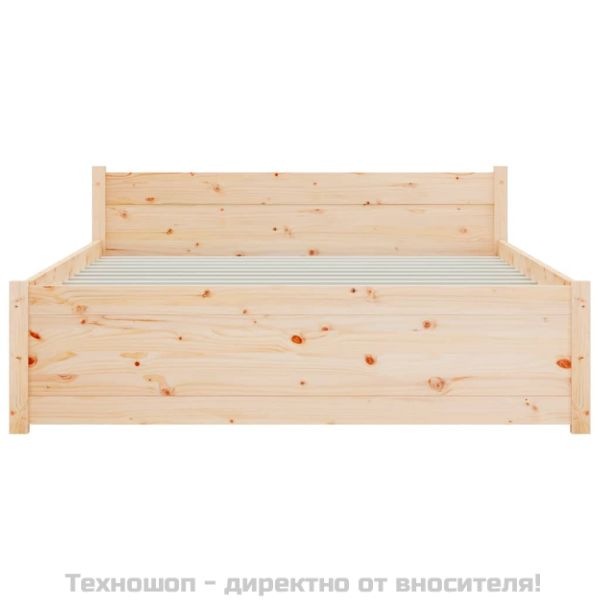 Рамка за легло, дърво масив, 135x190 cм, Double