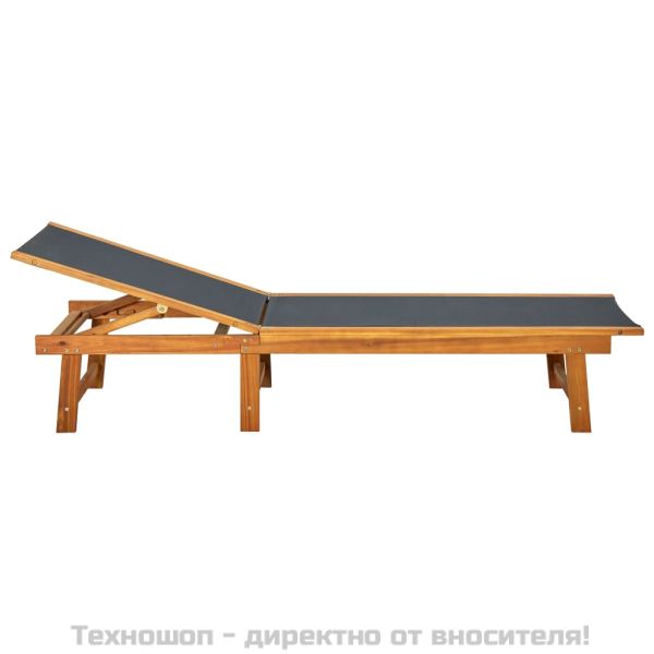 Шезлонг, акациево дърво масив и textilene