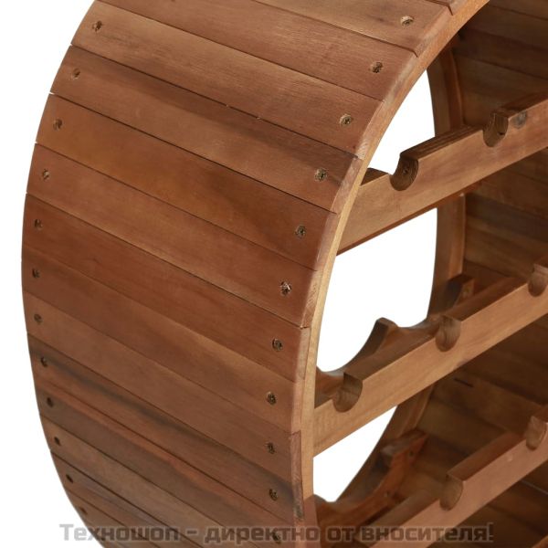 Стойка за вино за 13 бутилки, акациева дървесина масив