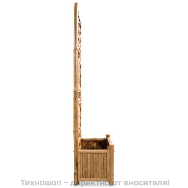 Градинска повдигната леха с решетка, бамбук, 40 см