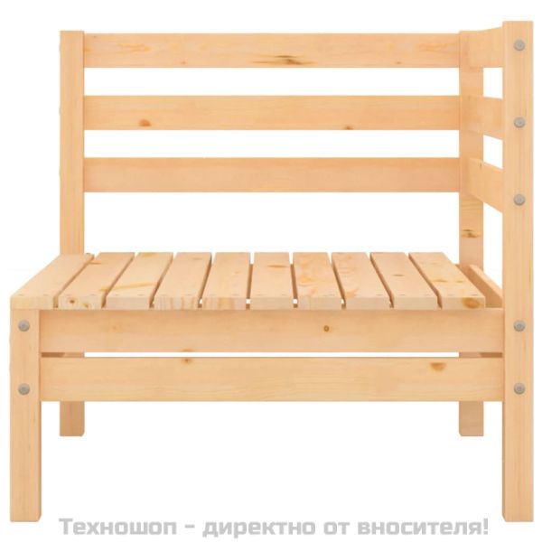 Градински ъглов диван, бор масив