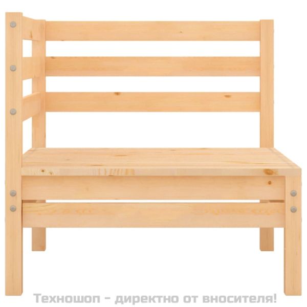 Градински ъглов диван, бор масив