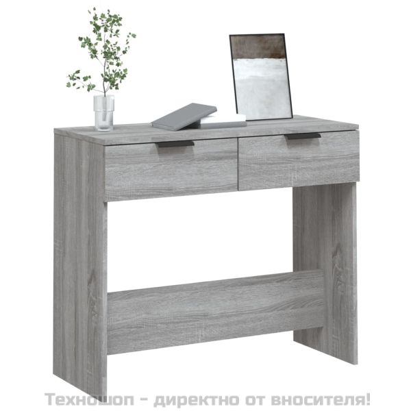 Конзолна маса, сив сонома, 90x36x75 см, инженерно дърво