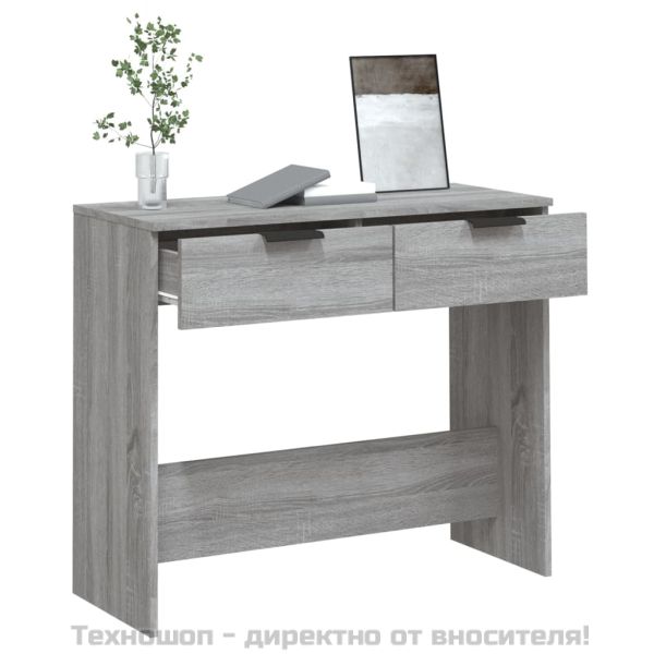 Конзолна маса, сив сонома, 90x36x75 см, инженерно дърво