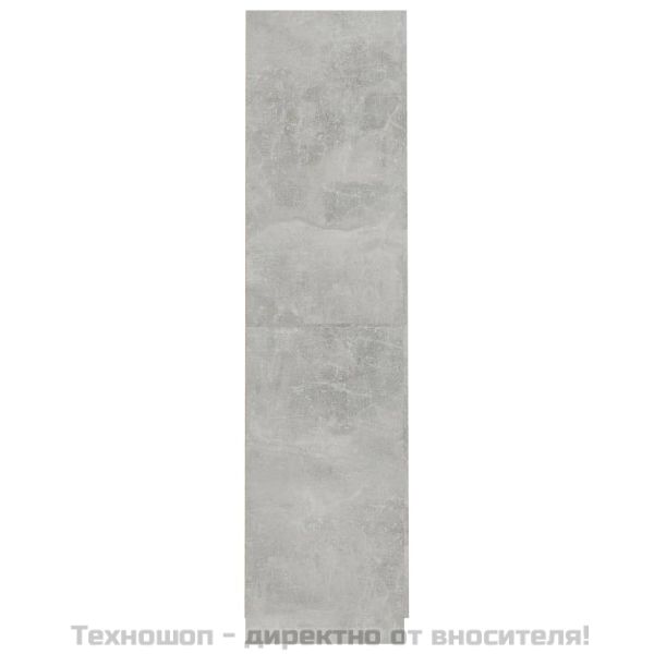 Гардероб, бетонно сив, 90x52x200 см, инженерно дърво