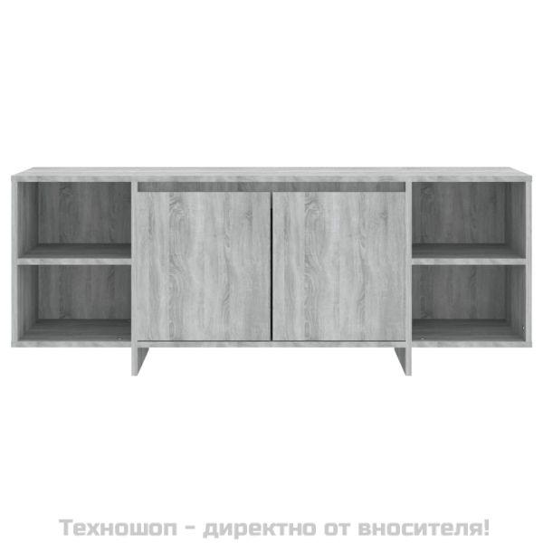 ТВ шкаф, сив сонома, 130x35x50 см, инженерно дърво