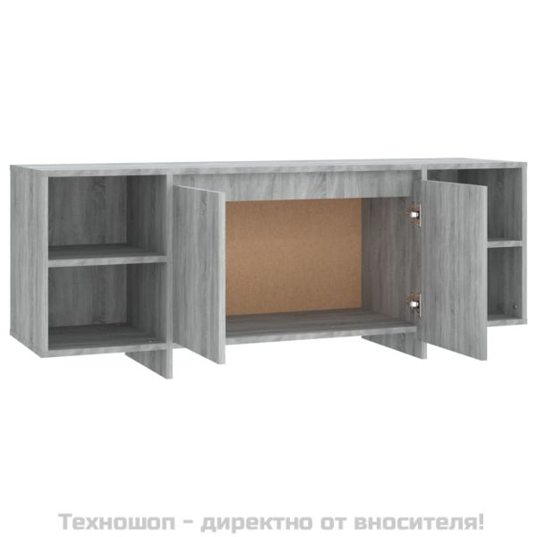 ТВ шкаф, сив сонома, 130x35x50 см, инженерно дърво