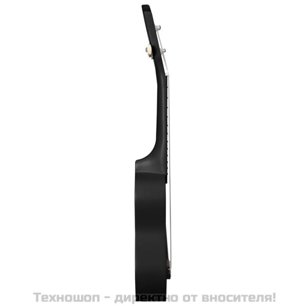 Комплект сопрано укулеле с калъф за деца, черно, 21"