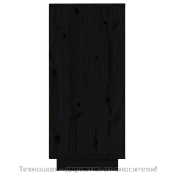 Сайдборди, 2 бр, черни, 31,5x34x75 см, бор масив