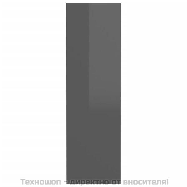 Шкафове за обувки 2 бр сив гланц 60x18x60 см инженерно дърво