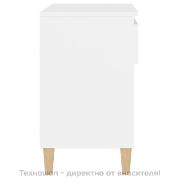 Шкаф за обувки, бял, 70x36x60 см, инженерно дърво