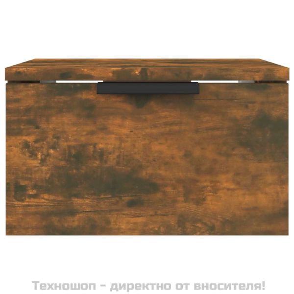 Нощни шкафчета за стенен монтаж, 2 бр, опушен дъб, 34x30x20 см