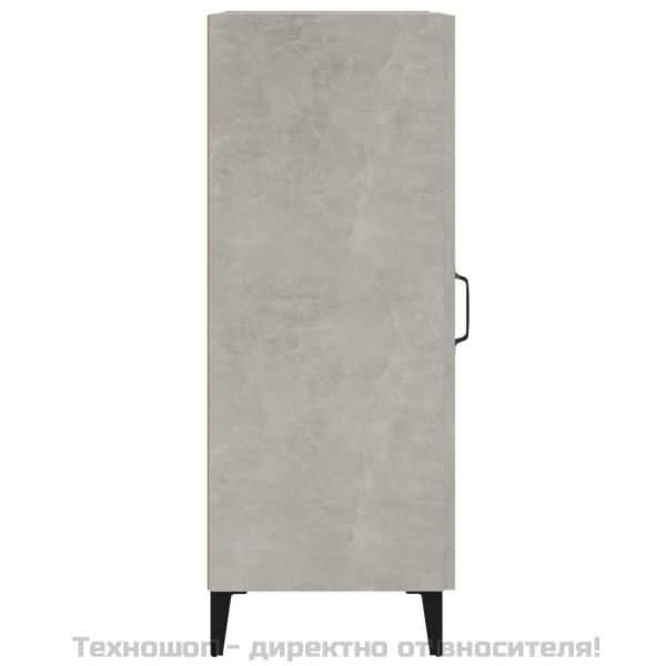 Сайдборд, бетонно сив, 34,5x34x90 см, инженерно дърво