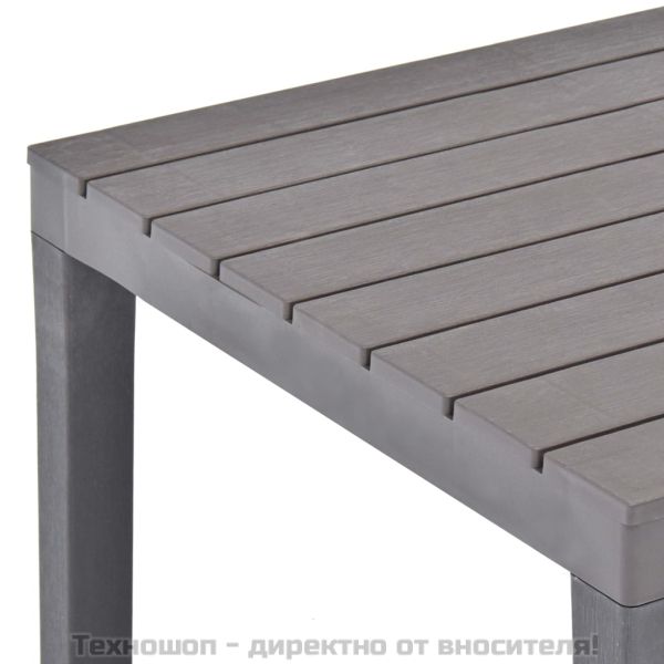 Градинска маса, мока, 78x78x72 см, пластмаса