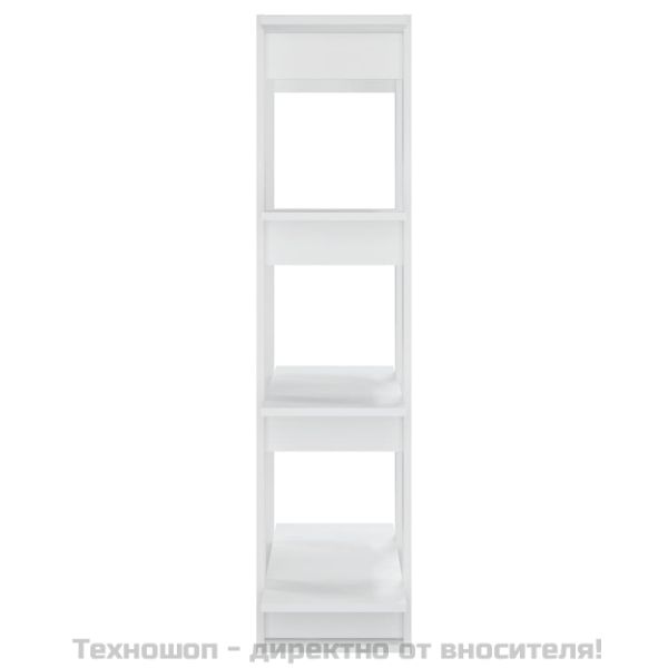 Библиотека/разделител за стая, бяла, 80x30x123,5 см