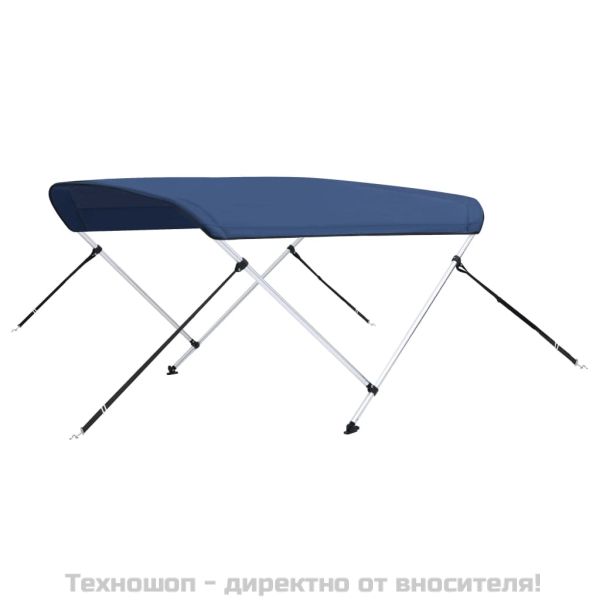 Тента за лодка, 2 дъги, нейви синя, 180x150x110 см
