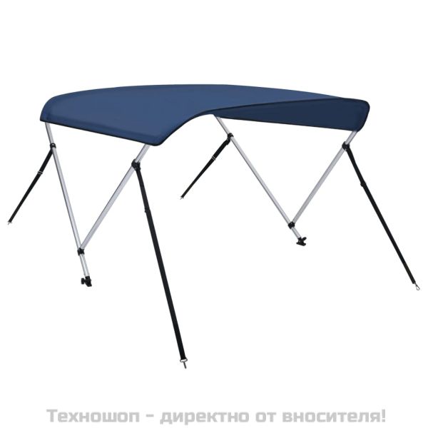Тента за лодка, 2 дъги, нейви синя, 180x150x110 см