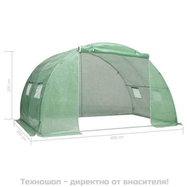 Оранжерия 8 м² 2x4x2 м