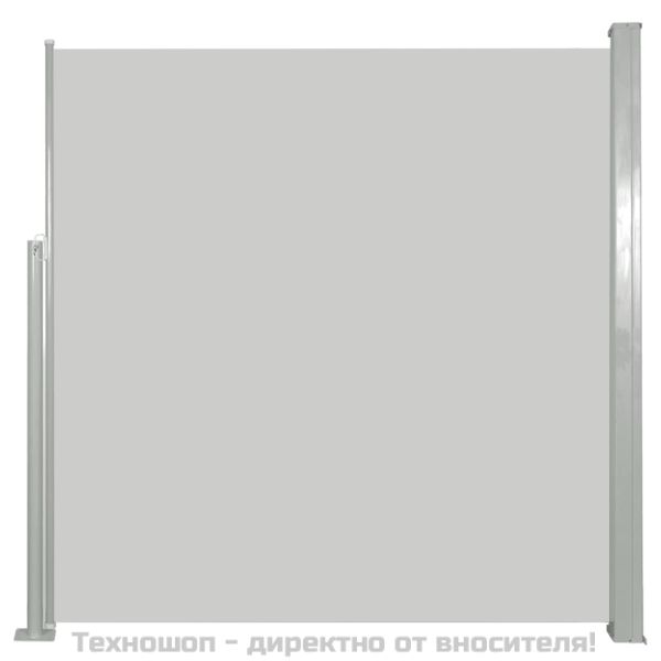 Прибираща се странична тента, 140х314 см, кремава