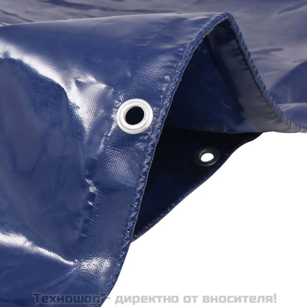 Брезентово платнище, 650 гр/м², 3x6 м, цвят син