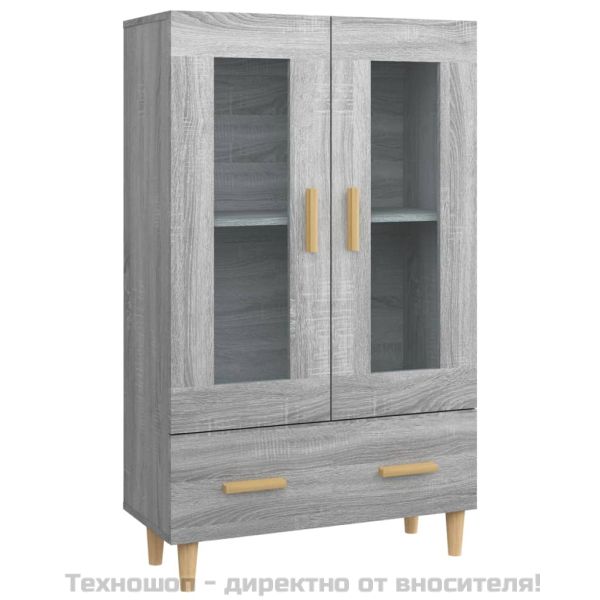 Висок шкаф, сив сонома, 70x31x115 см, инженерно дърво