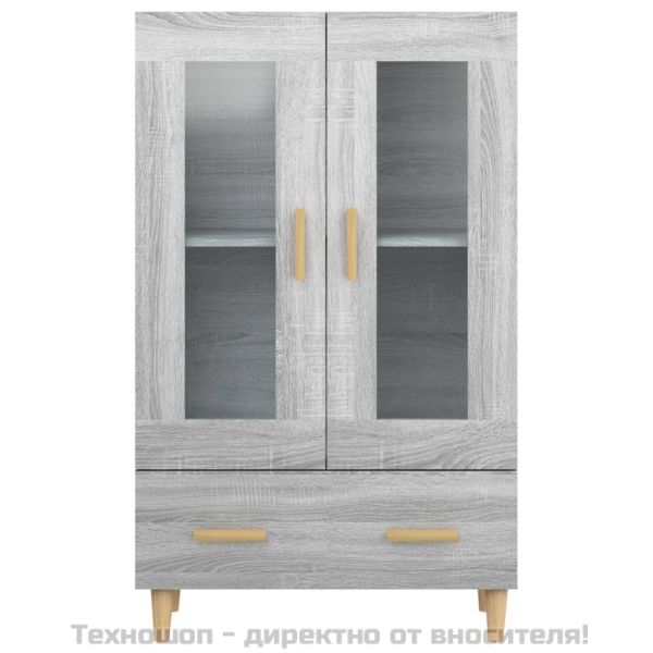 Висок шкаф, сив сонома, 70x31x115 см, инженерно дърво