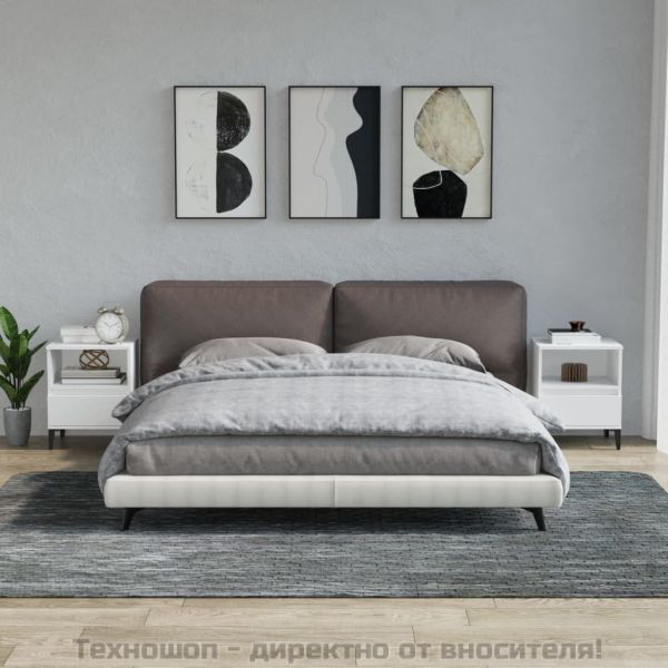 Нощни шкафчета, 2 бр, бели, 40x35x50 см