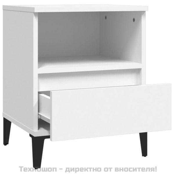Нощни шкафчета, 2 бр, бели, 40x35x50 см