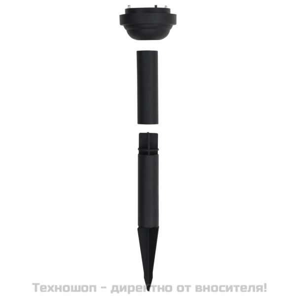 Градински соларни лампи, 4 бр, LED, сферични, 15 см, RGB