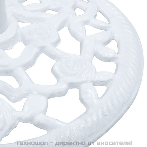 Основа за чадър, бяла, 12 кг, 48 см, чугун