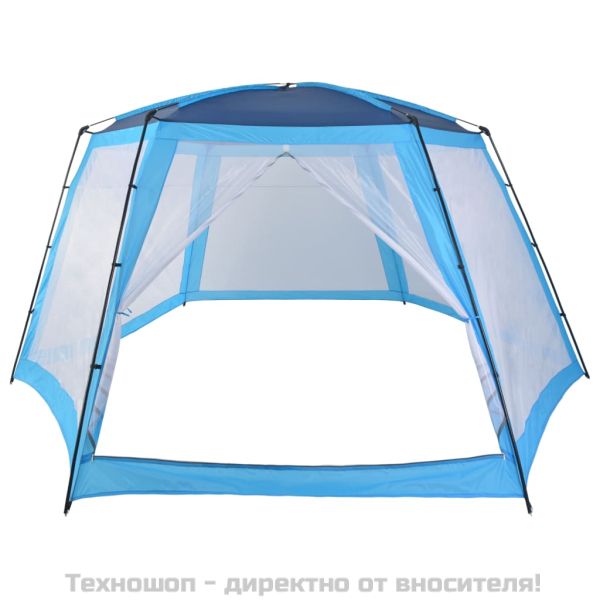 Палатка за басейн, текстил, 660x580x250 см, синя