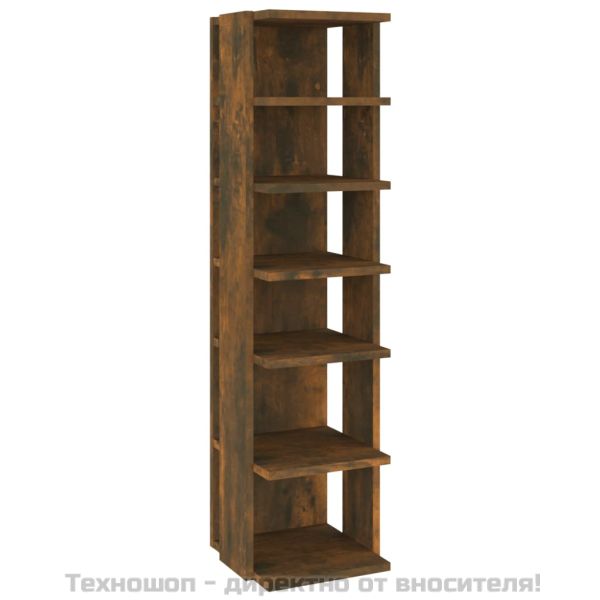 Шкафове за обувки 2 бр опушен дъб 25x27x102 см инженерно дърво