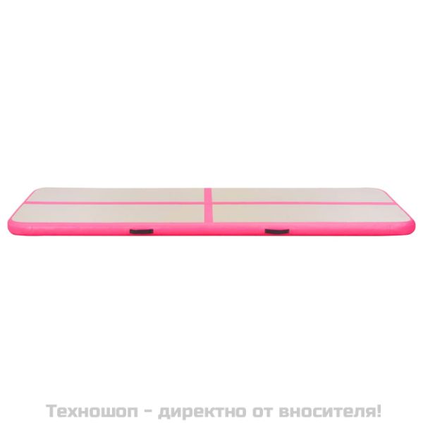 Надуваем дюшек за гимнастика с помпа, 600x100x10 см, PVC, розов