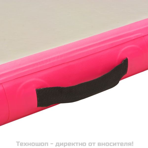 Надуваем дюшек за гимнастика с помпа, 600x100x10 см, PVC, розов