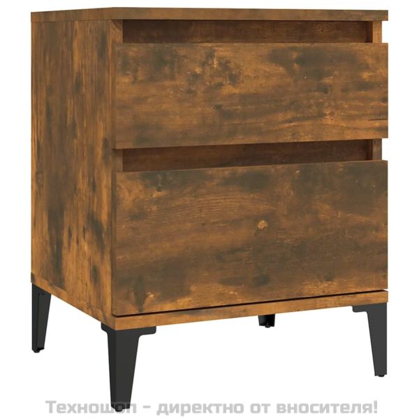 Нощно шкафче, опушен дъб, 40x35x50 см