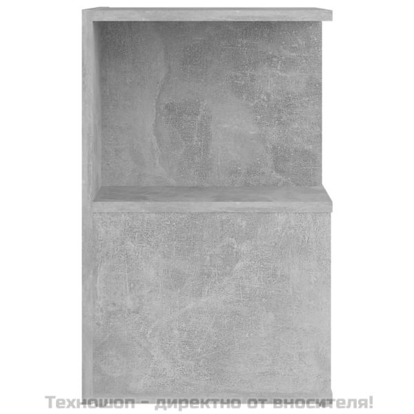 Нощно шкафче, бетонно сив, 35x35x55 см, инженерно дърво