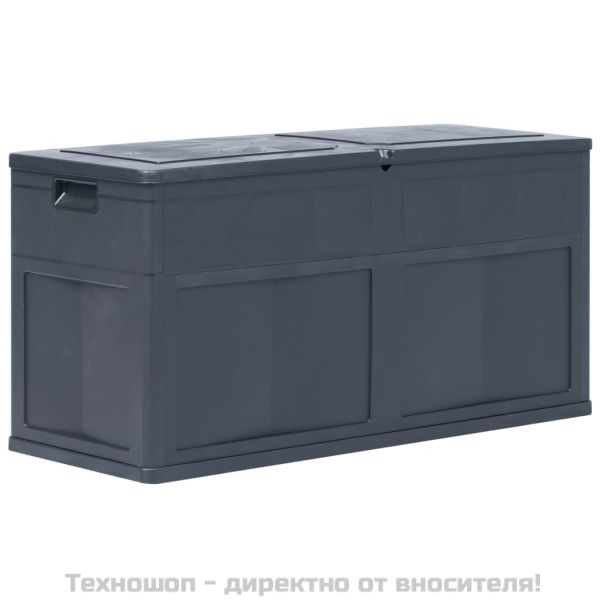 Градинска кутия за съхранение, 320 л, черна
