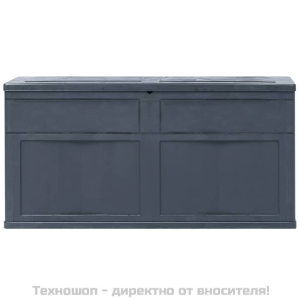 Градинска кутия за съхранение, 320 л, черна