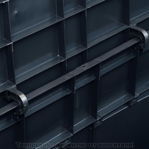 Градинска кутия за съхранение, 320 л, черна