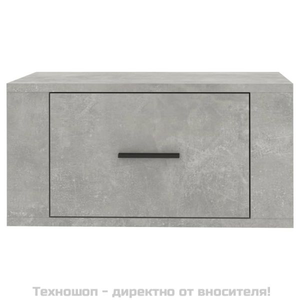 Нощно шкафче за стенен монтаж, бяло, 50x36x25 см