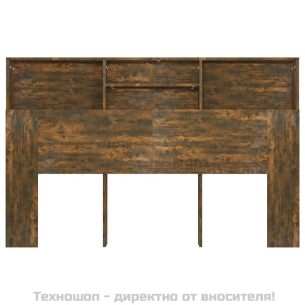 Табла за легло тип шкаф, опушен дъб, 160x19x103,5 см