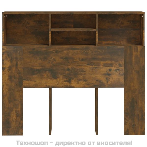 Табла за легло тип шкаф, опушен дъб, 120x19x103,5 см