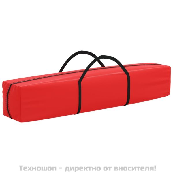 Сгъваема парти шатра със странични стени, червена, 3x6 м