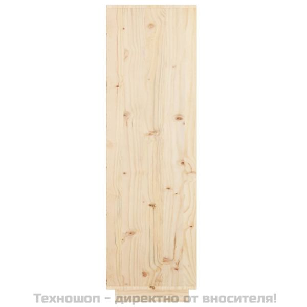 Висок шкаф, 74x35x117 см, борово дърво масив
