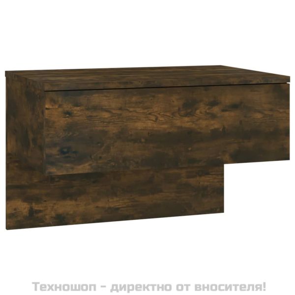 Нощни шкафчета за стенен монтаж, 2 бр, опушен дъб
