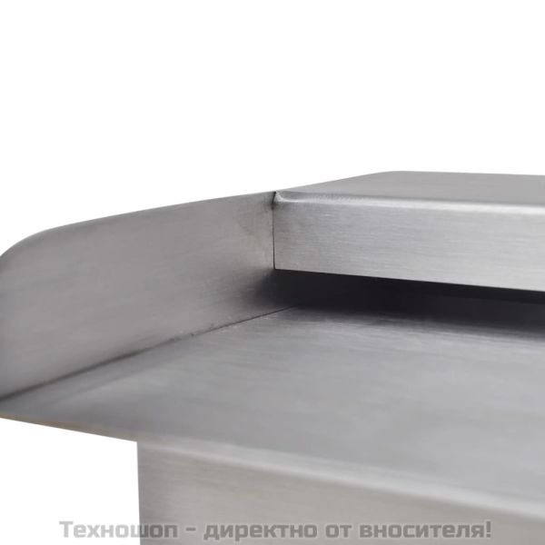 Правоъгълен фонтан за басейн, LED, неръждаема стомана, 45 см